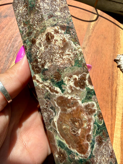 GREEN RHYOLITE FLOWER JASPER