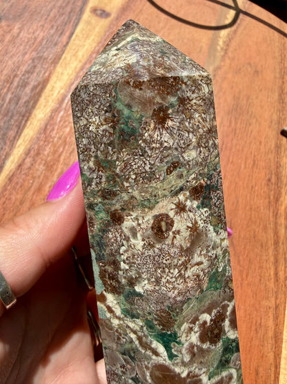 GREEN RHYOLITE FLOWER JASPER