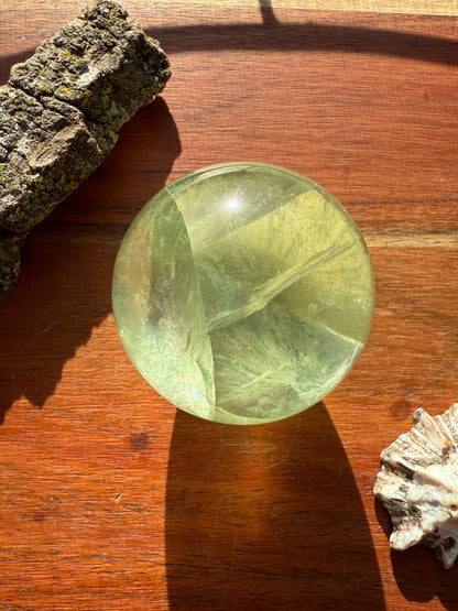 GREEN APPLE FLUORITE SPHERE