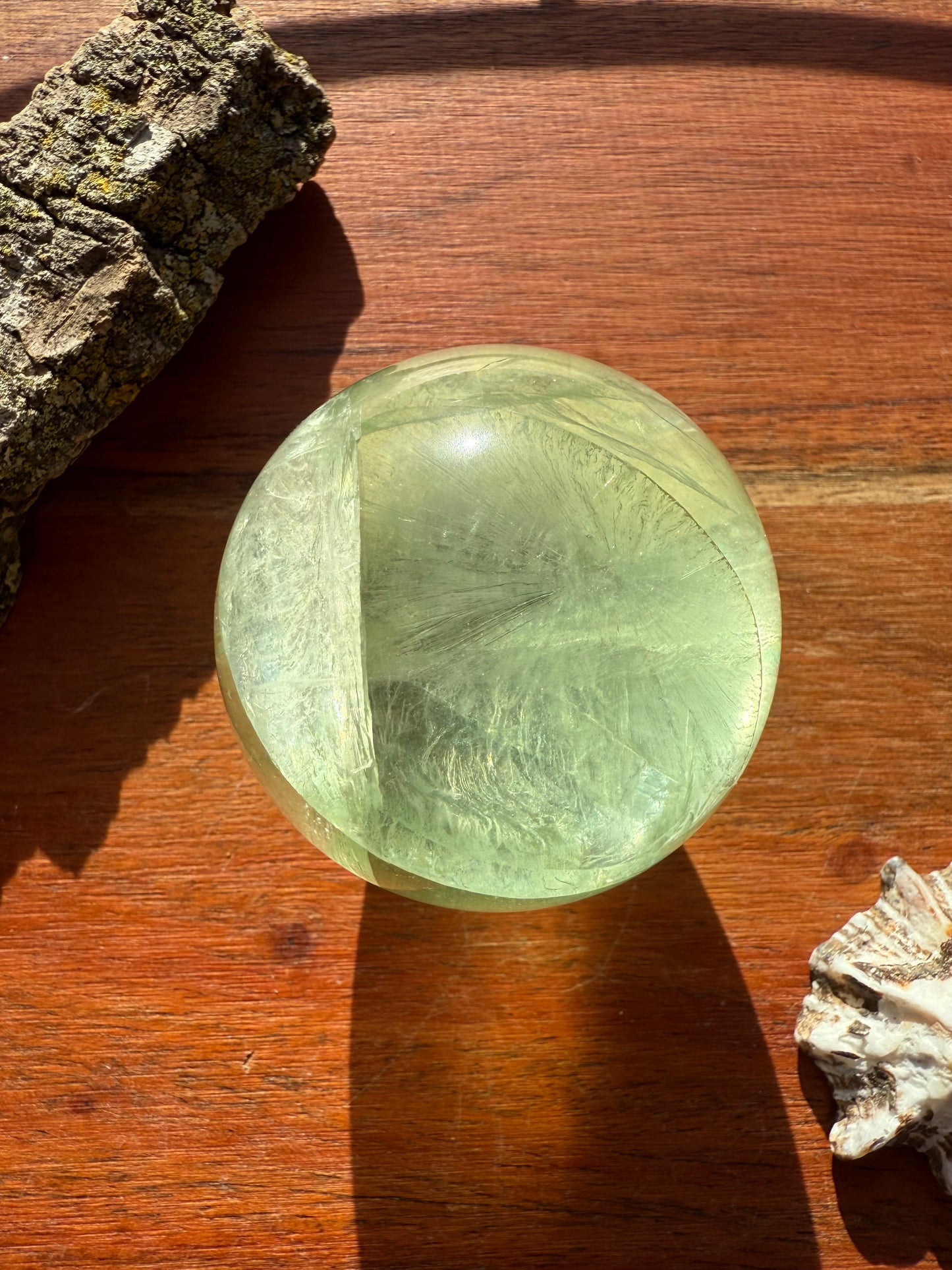 GREEN APPLE FLUORITE SPHERE