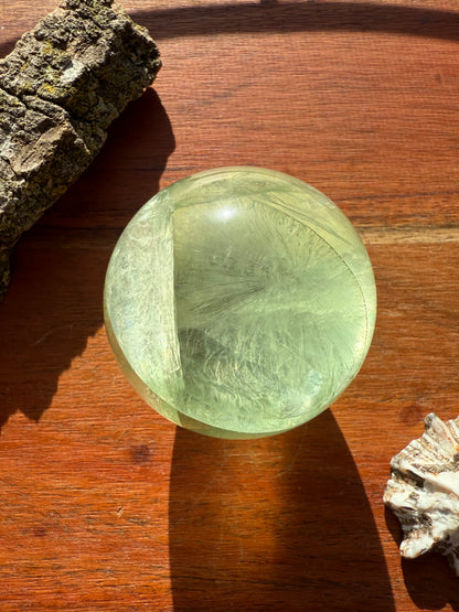 GREEN APPLE FLUORITE SPHERE