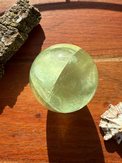 GREEN APPLE FLUORITE SPHERE