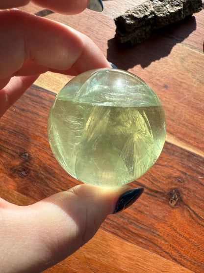 GREEN APPLE FLUORITE SPHERE