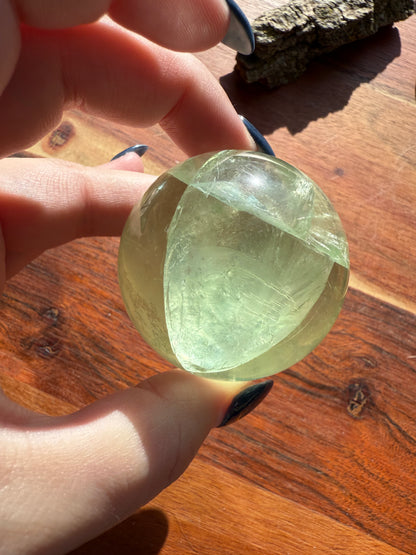 GREEN APPLE FLUORITE SPHERE