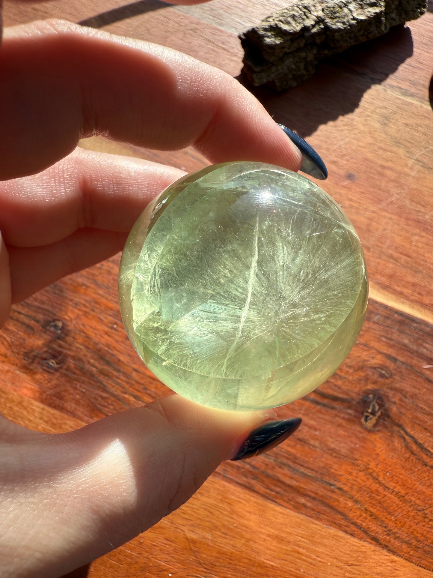 GREEN APPLE FLUORITE SPHERE