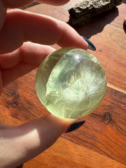 GREEN APPLE FLUORITE SPHERE