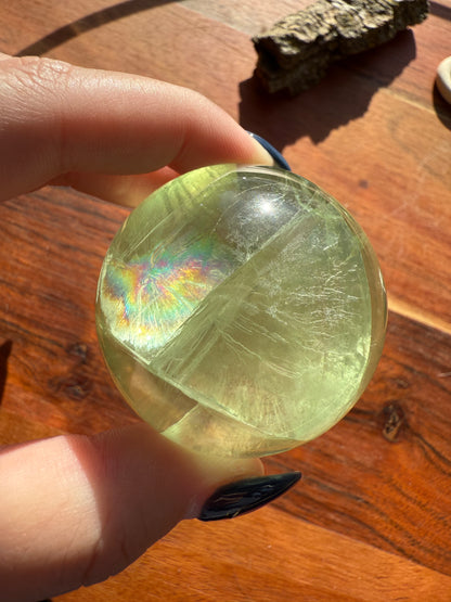 GREEN APPLE FLUORITE SPHERE