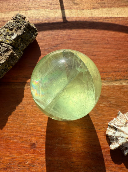 GREEN APPLE FLUORITE SPHERE