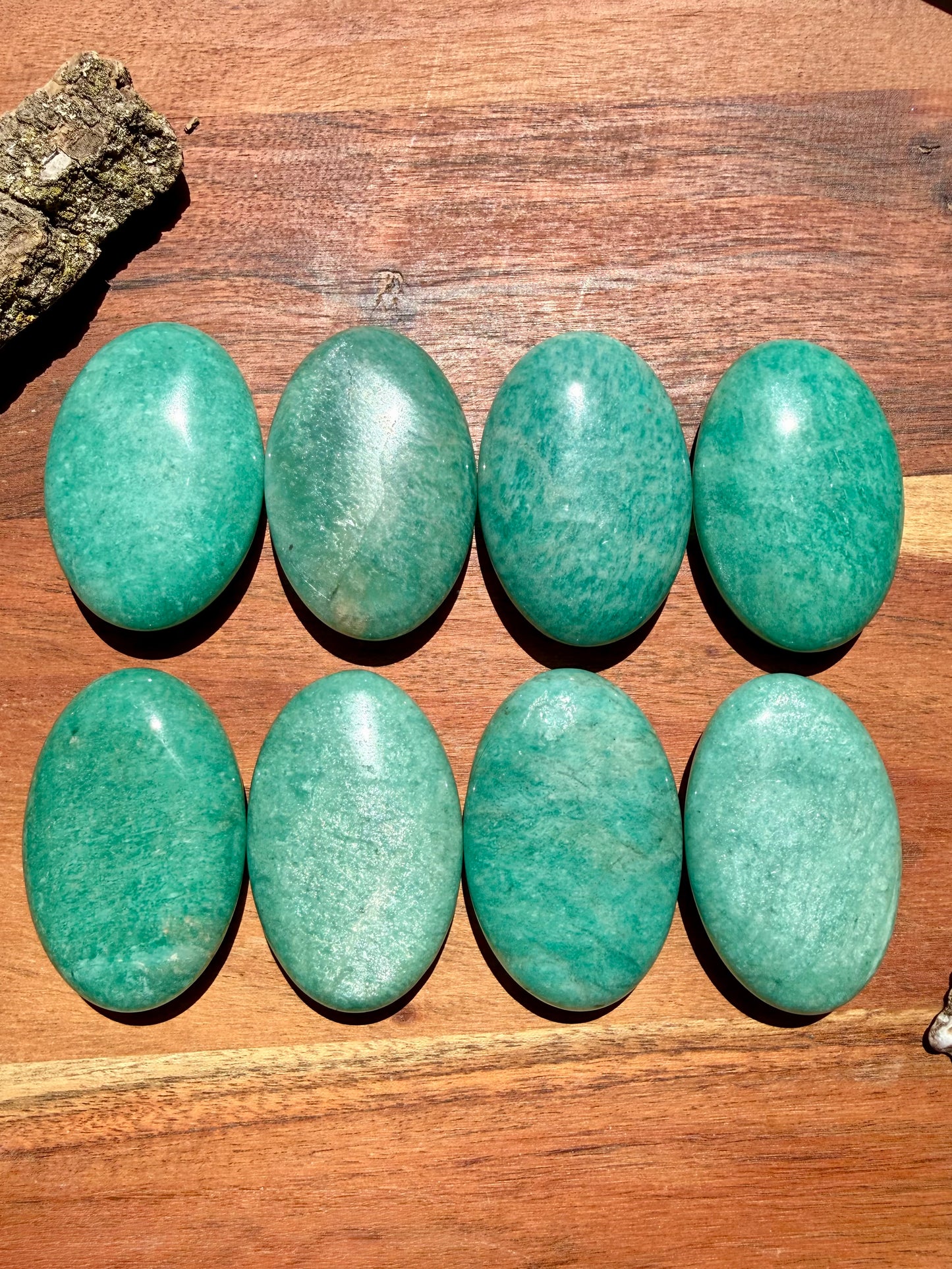 FLASHY AMAZONITE PALM STONE (INTUITIVELY CHOSEN)