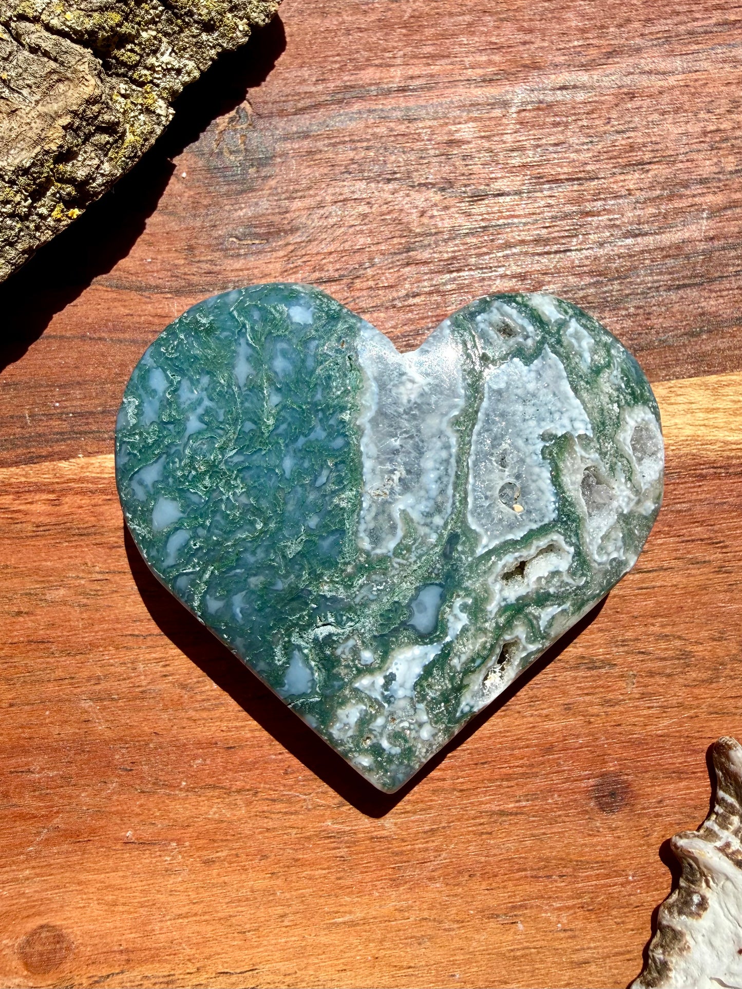 MOSS AGATE HEART