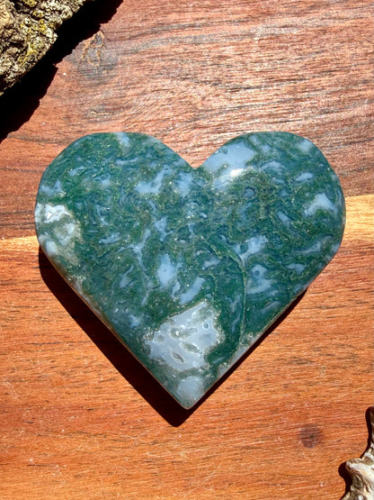 MOSS AGATE HEART