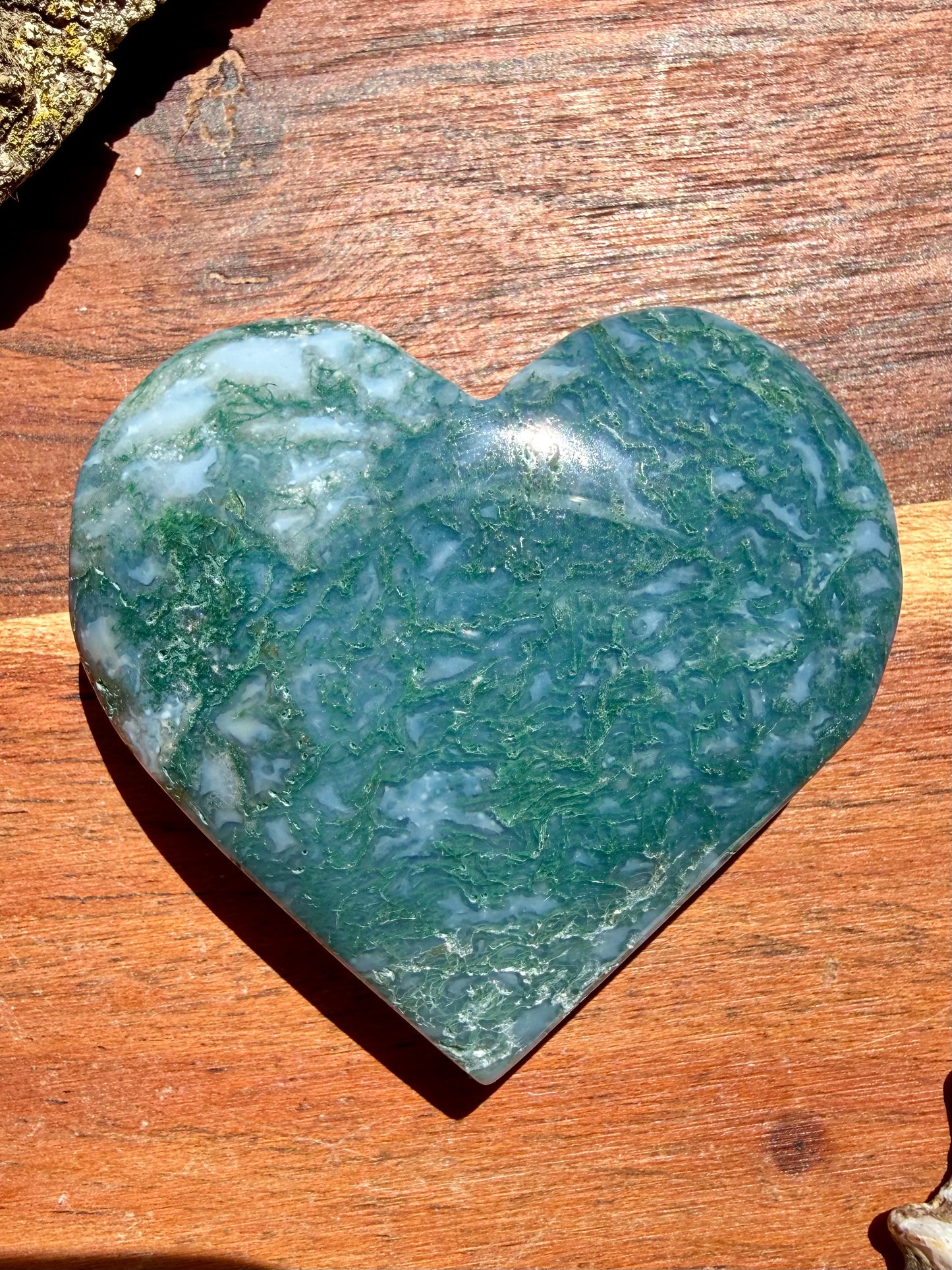 MOSS AGATE HEART