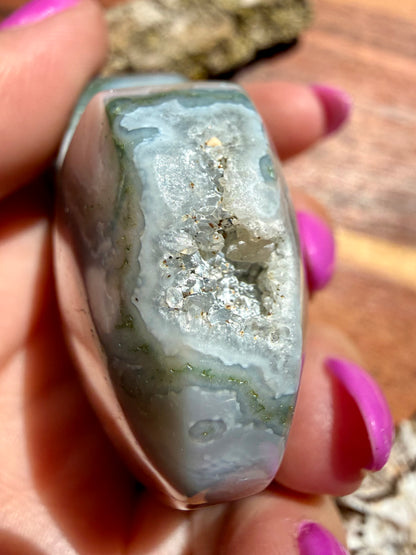 MOSS AGATE HEART