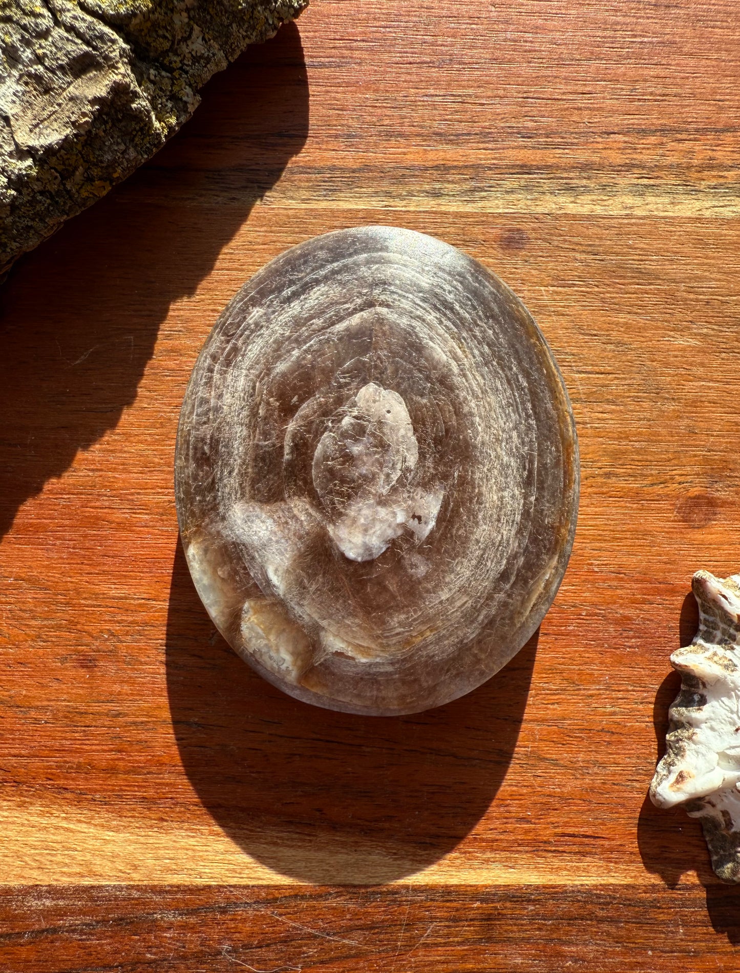 FLASHY LEPIDOLITE PALM STONE