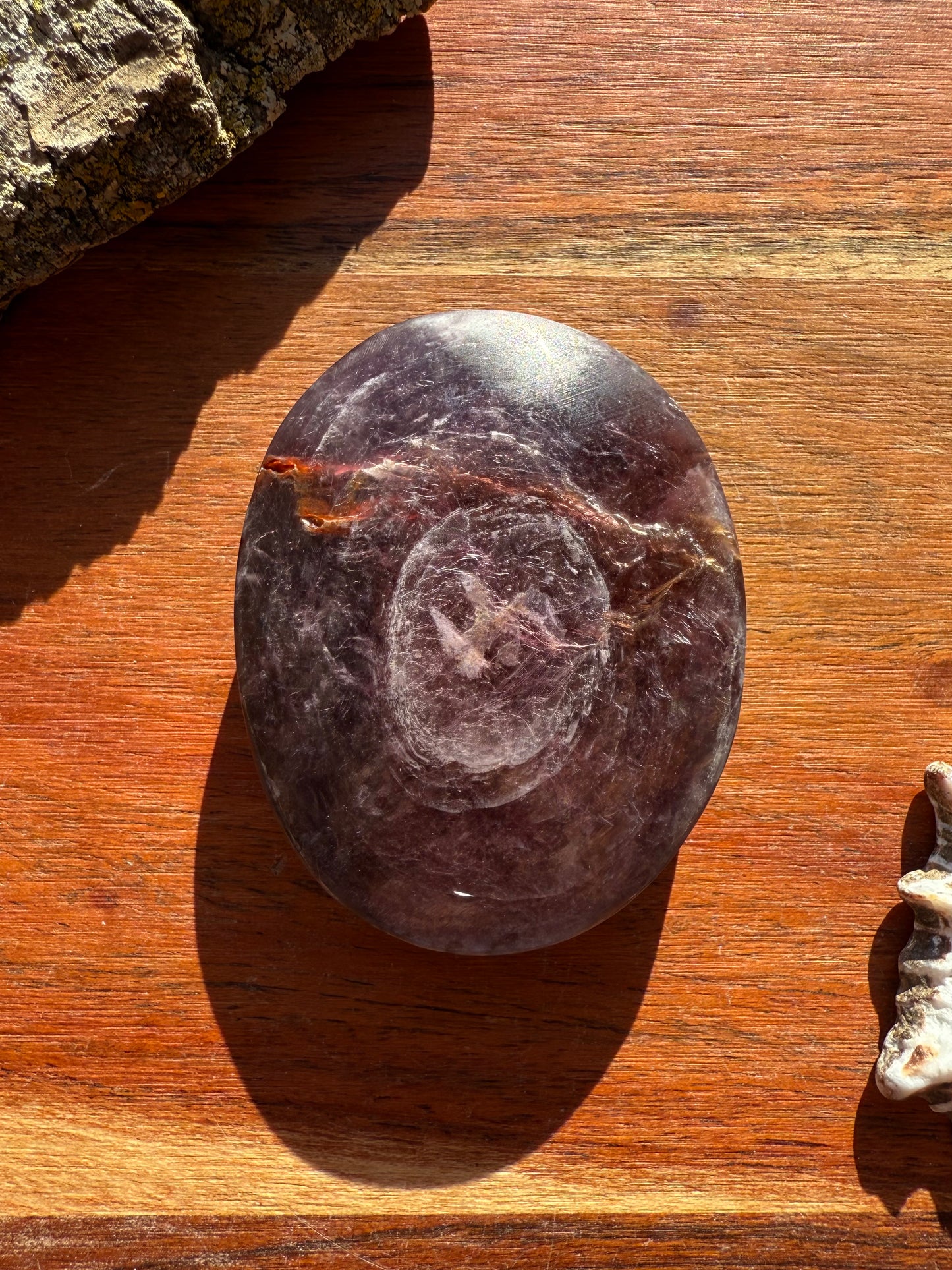 FLASHY LEPIDOLITE PALM STONE