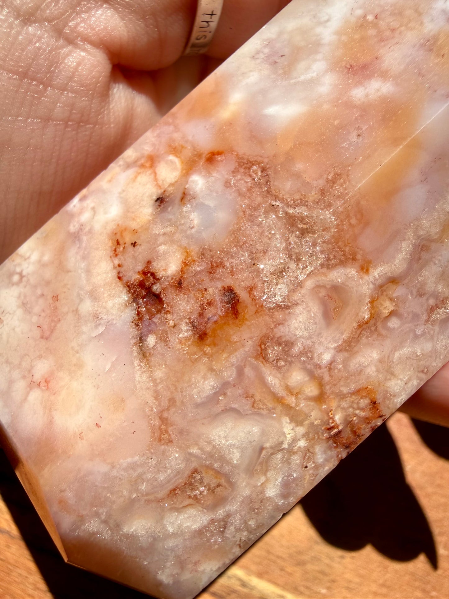 CARNELIAN FLOWER AGATE TOWER