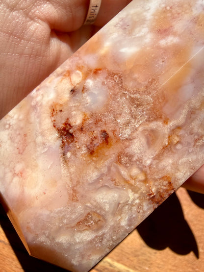 CARNELIAN FLOWER AGATE TOWER