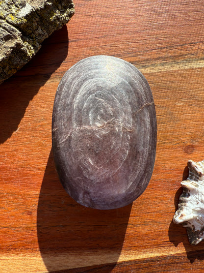 FLASHY LEPIDOLITE PALM STONE