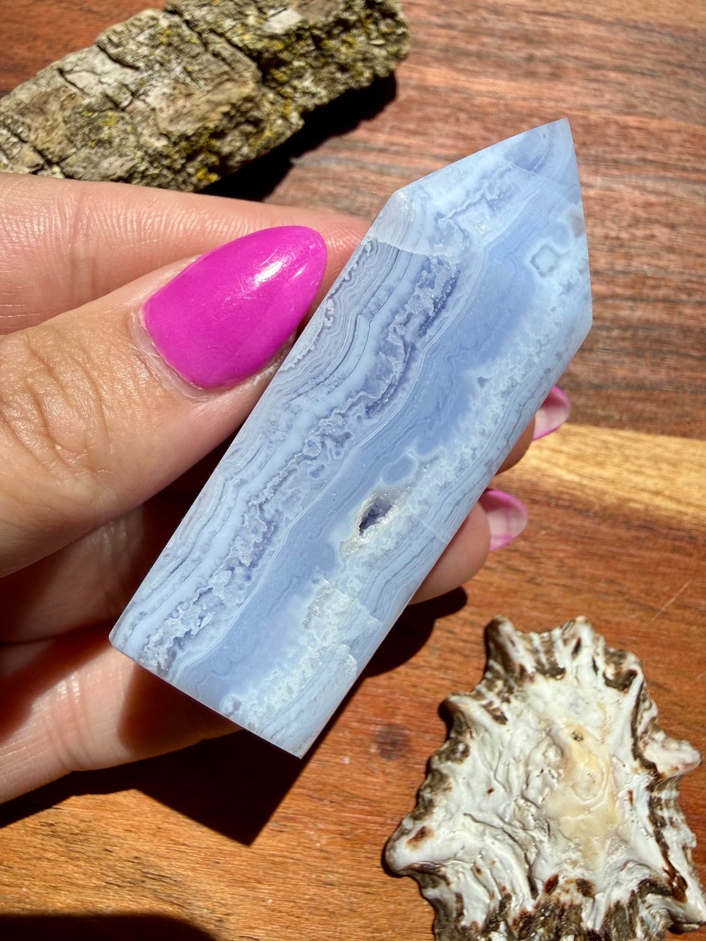 BLUE LACE AGATE TOWER