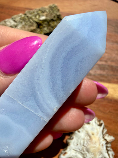 BLUE LACE AGATE TOWER