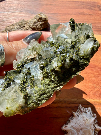 HIGH QUALITY EPIDOTE & QUARTZ