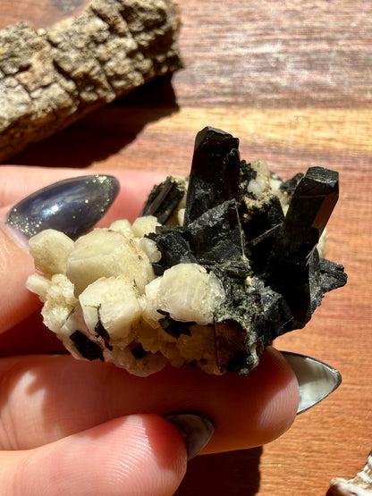 MOUNT MALOSA AEGIRINE ON FELDSPAR SPECIMEN
