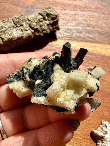 MOUNT MALOSA AEGIRINE ON FELDSPAR SPECIMEN