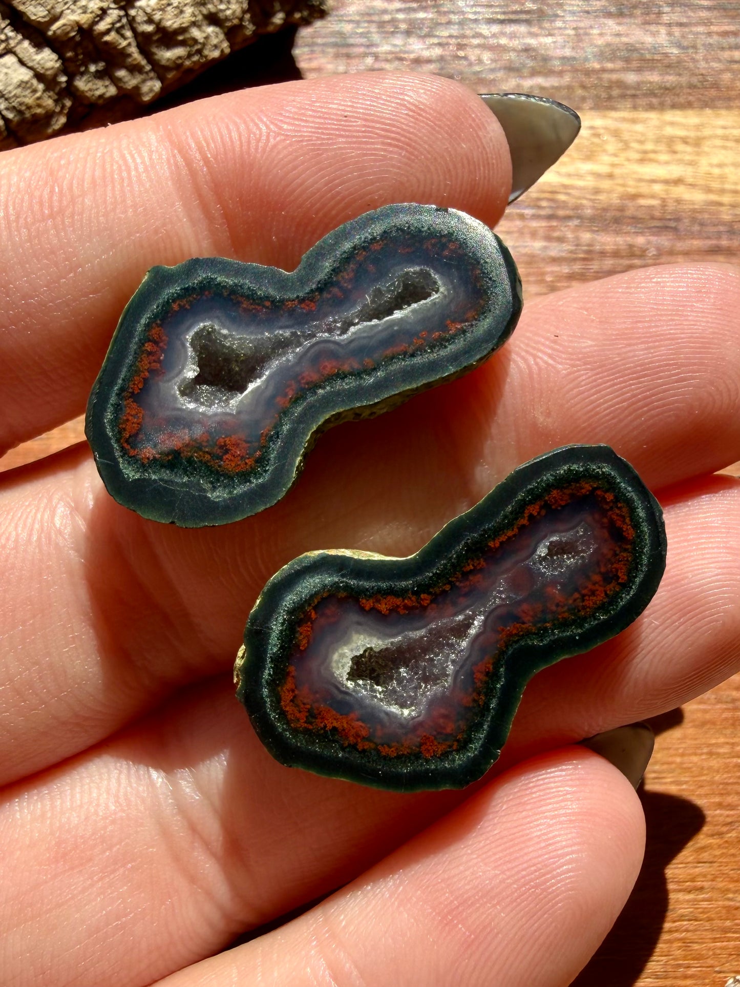 TOBASCO AGATE GEODE PAIR