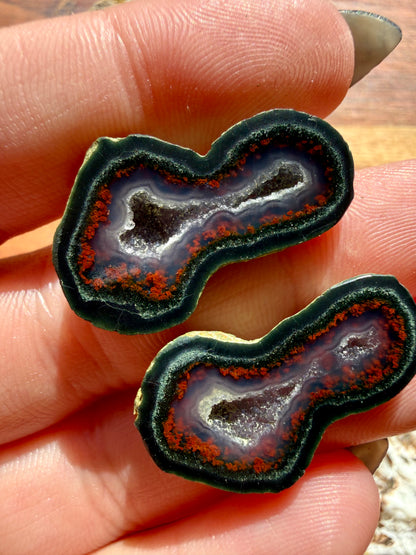 TOBASCO AGATE GEODE PAIR