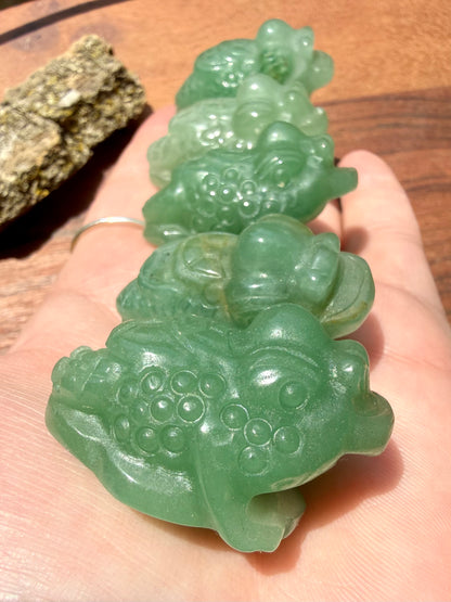 GREEN AVENTURINE MONEY TOAD