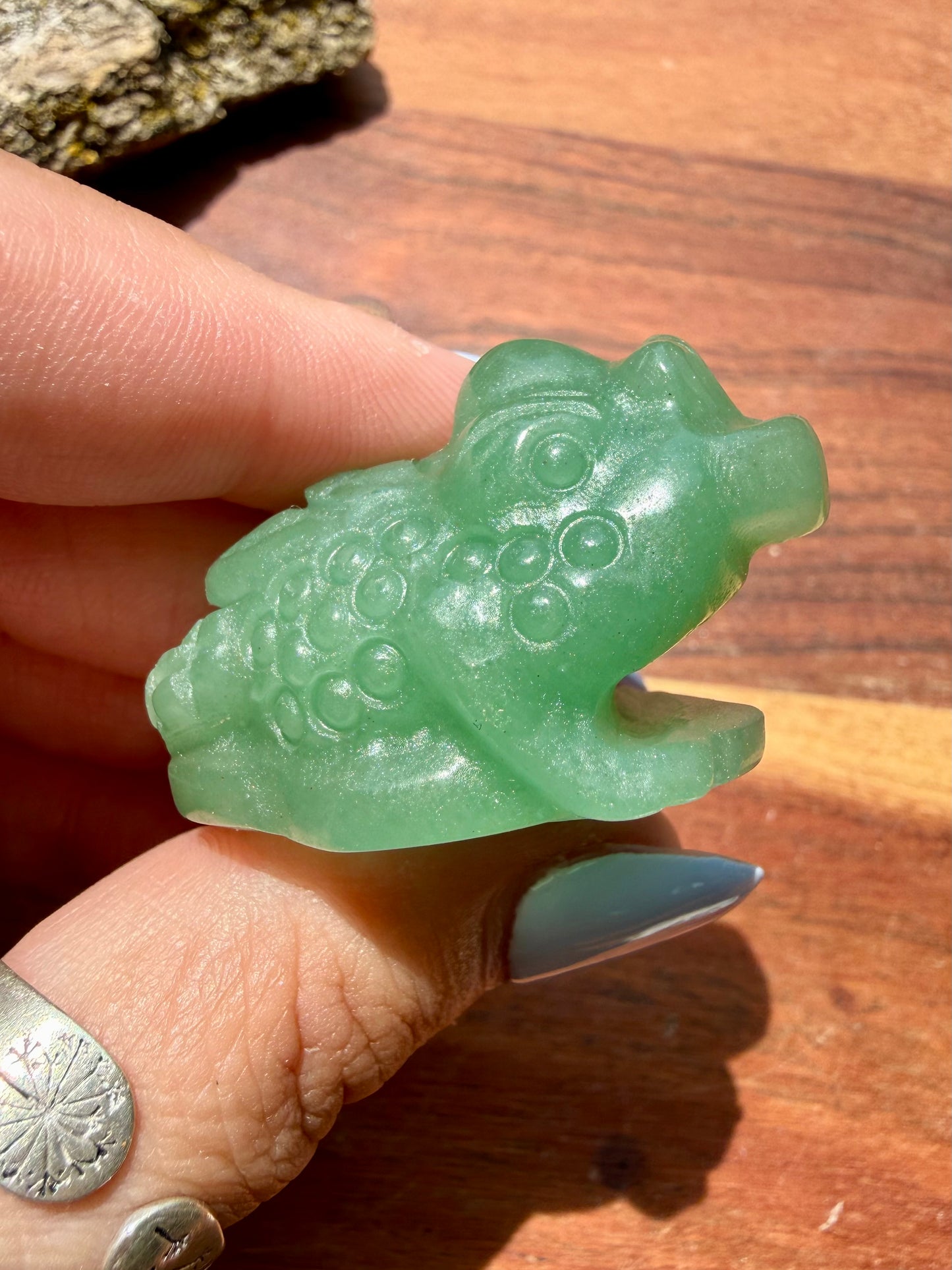 GREEN AVENTURINE MONEY TOAD