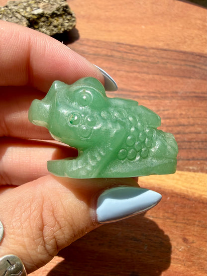 GREEN AVENTURINE MONEY TOAD