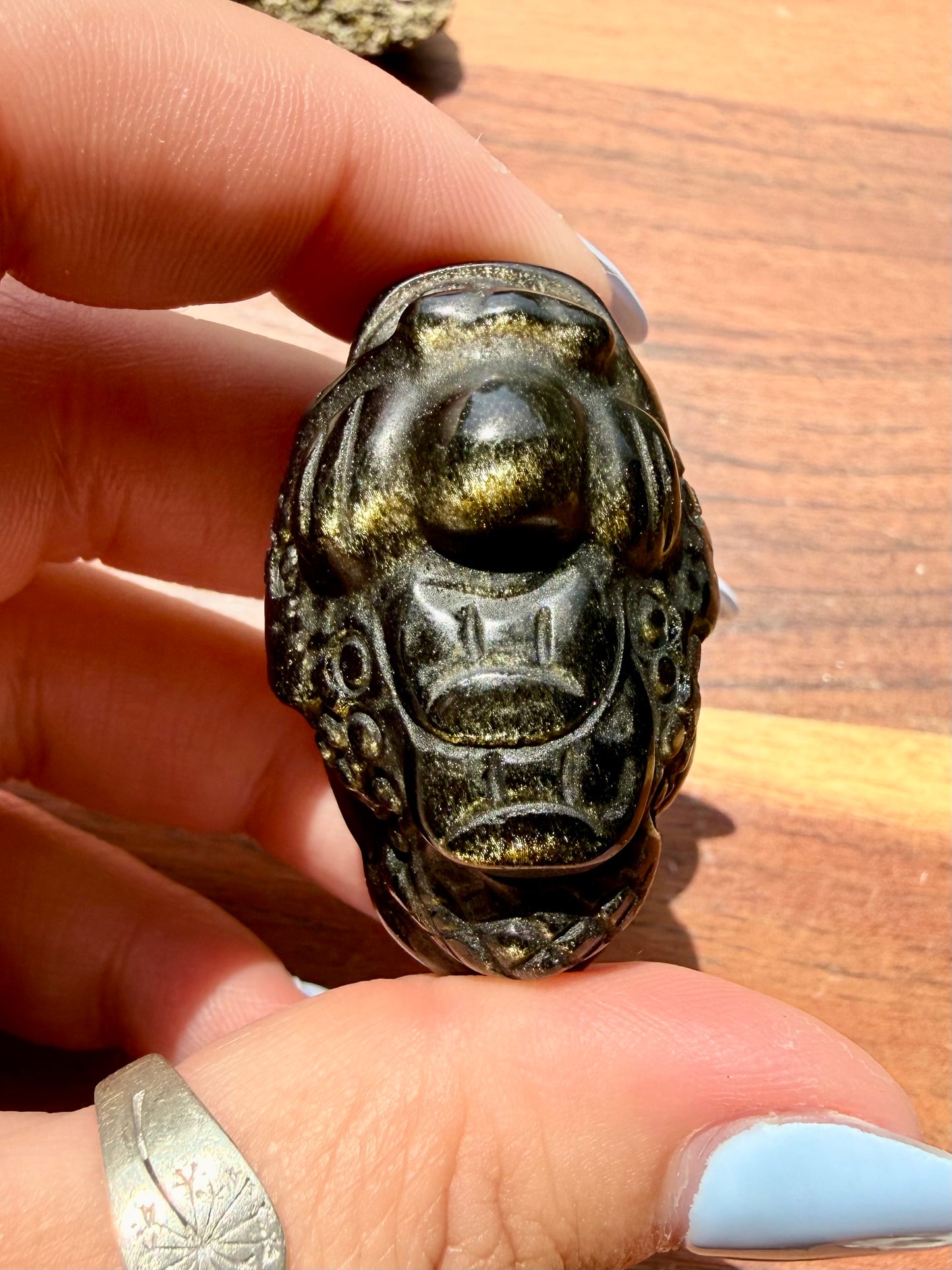 GOLD SHEEN OBSIDIAN MONEY TOAD