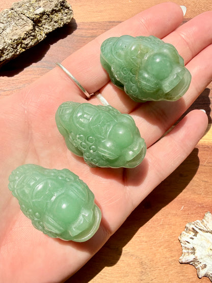 GREEN AVENTURINE MONEY TOAD
