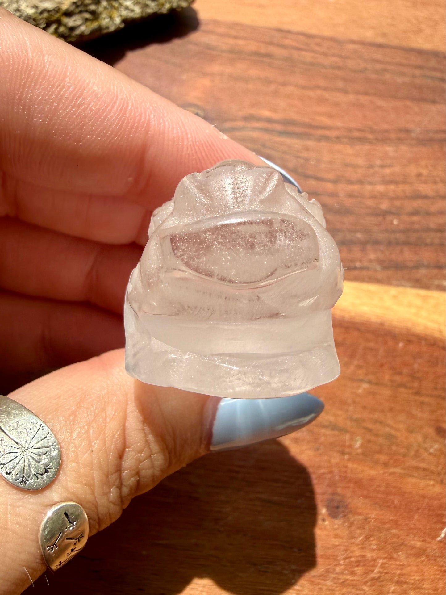 CLEAR QUARTZ MONEY TOAD