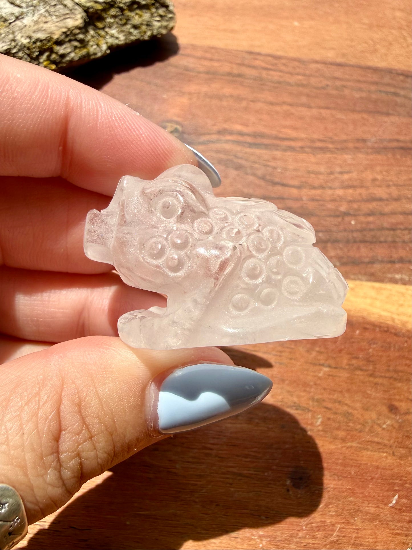 CLEAR QUARTZ MONEY TOAD