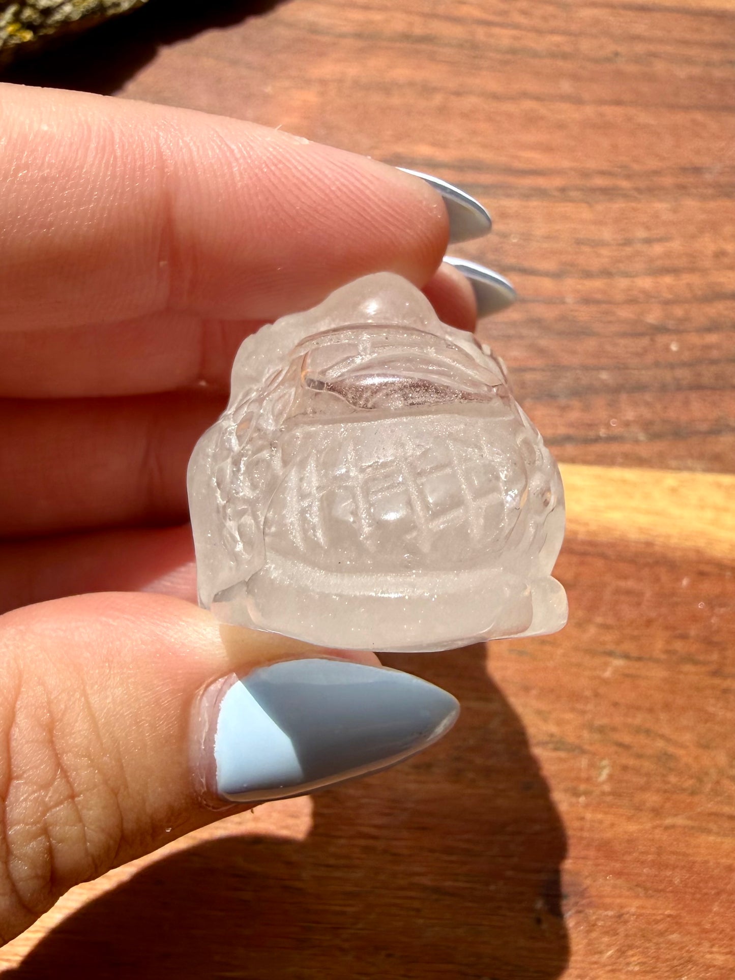 CLEAR QUARTZ MONEY TOAD