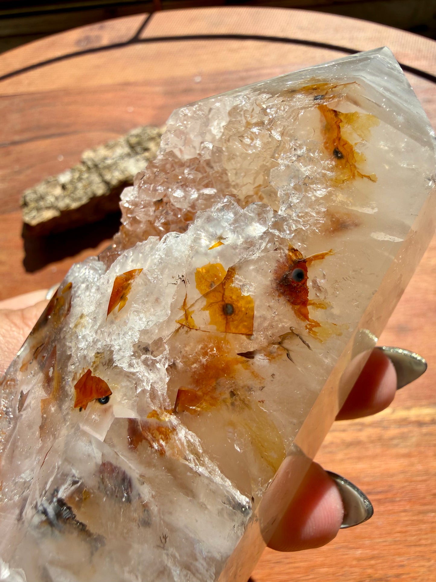 BRAZILIAN AGATE + QUARTZ TOWER