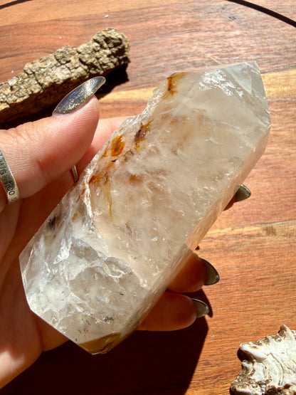 BRAZILIAN AGATE + QUARTZ TOWER