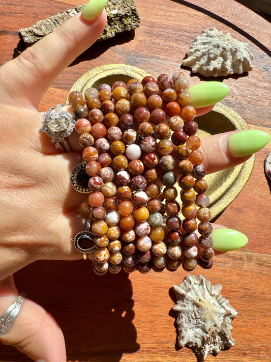 HIGH QUALITY AGUA NUEVA AGATE BRACELET 5MM