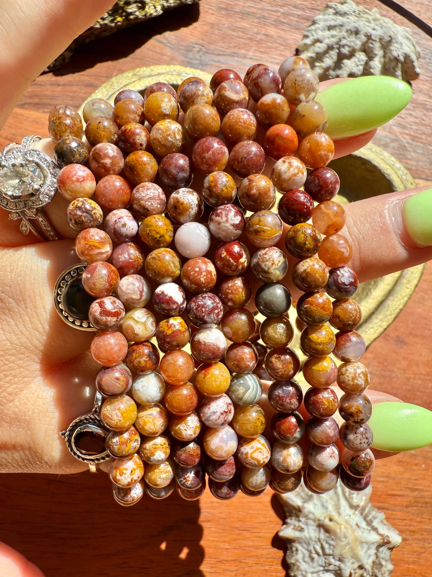 HIGH QUALITY AGUA NUEVA AGATE BRACELET 5MM