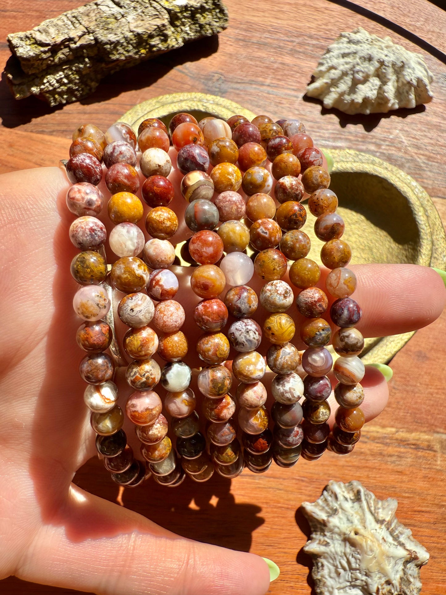 HIGH QUALITY AGUA NUEVA AGATE BRACELET 5MM