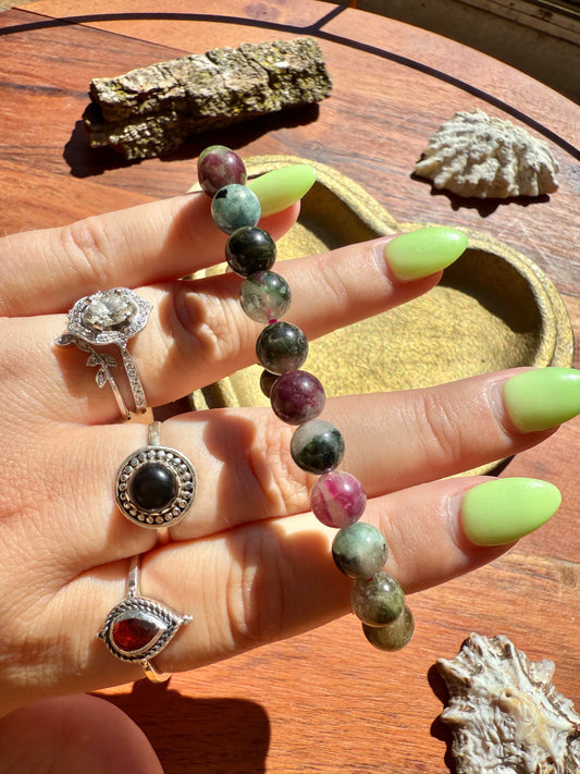 WATERMELON TOURMALINE BRACELET 8MM