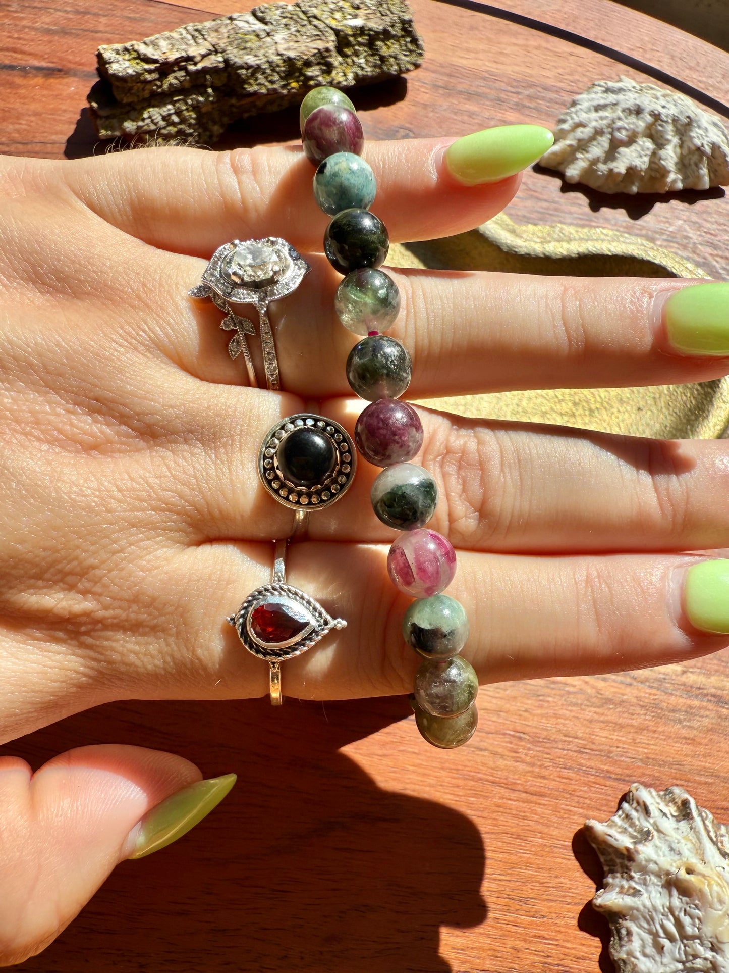 WATERMELON TOURMALINE BRACELET 8MM