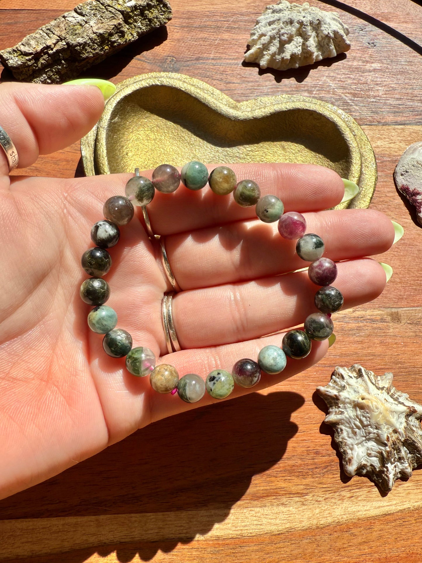 WATERMELON TOURMALINE BRACELET 8MM