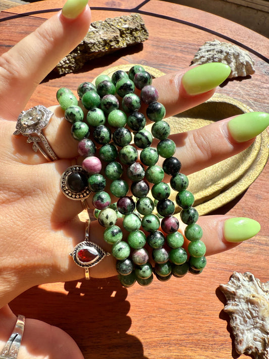 RUBY ZOISITE BRACELET 6MM