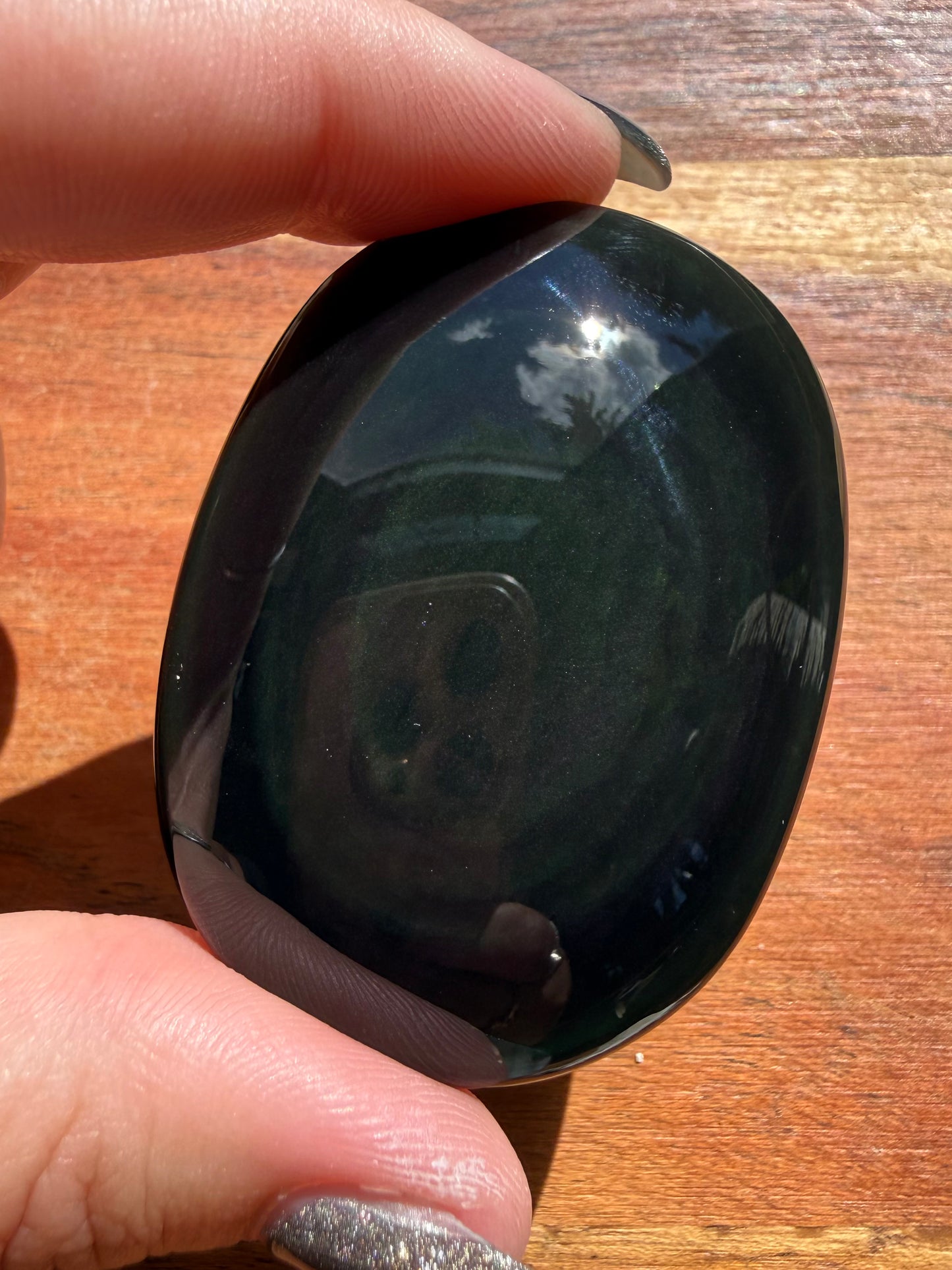 RAINBOW OBSIDIAN PALM STONE