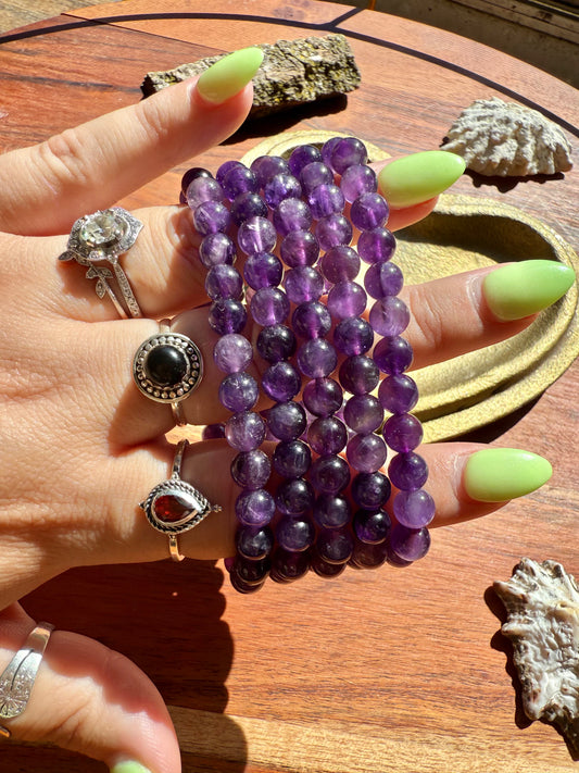 AMETHYST BRACELET 6MM