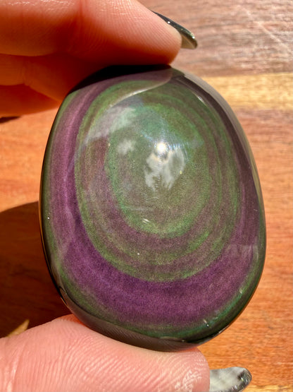 RAINBOW OBSIDIAN PALM STONE
