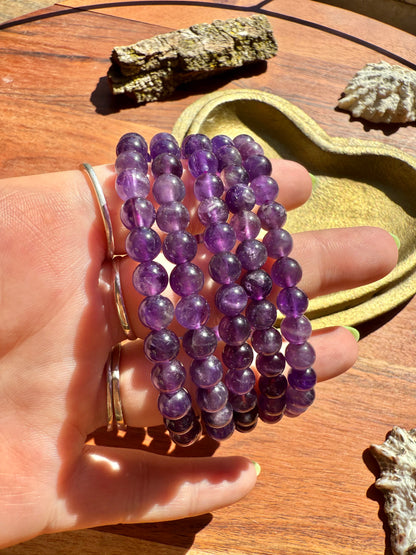 AMETHYST BRACELET 6MM